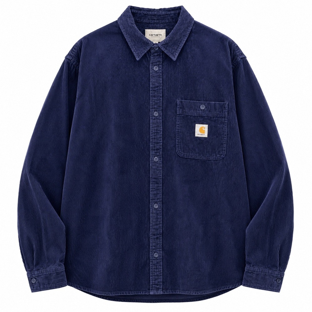 Carhartt WIP Corduroy Button Up Shirt Mens 3X Purple Workwear Overshirt